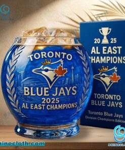 Toronto Blue Jays 2025 Al East Champions Whiskey Glass 3wbRE4x