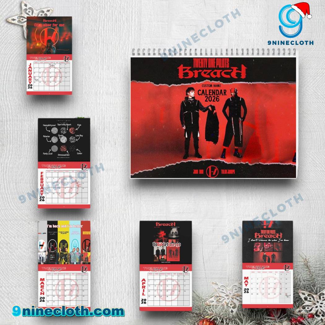 Twenty One Pilots Personalized Wall Calendar 2026 6oZ2X7M