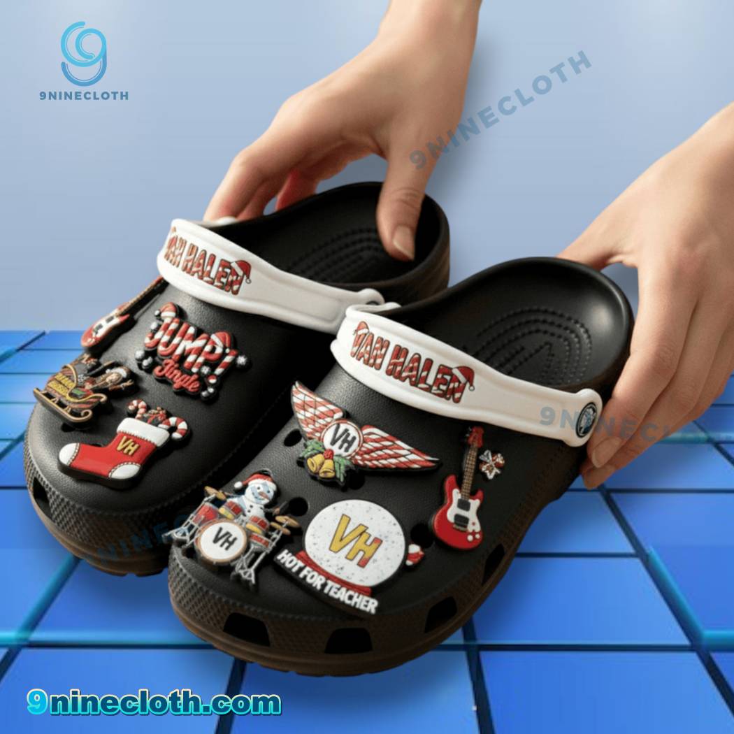 Van Halen Christmas Crocs With Charms-b ygD40fX