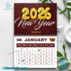 Washington Commanders 2026 Wall Calendar-1-z Lhxdqpo