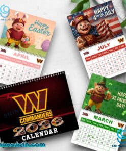 Washington Commanders 2026 Wall Calendar wZlDCYE