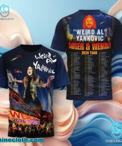 Weird Al Yankovic Bigger And Weirder 2026 Tour Shirt JgSKn8Y
