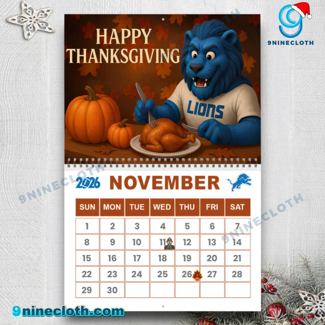 Detroit Lions Wall Calendar 2026-c ZclvEIo