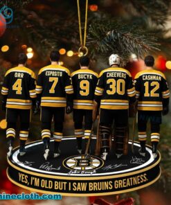 Yes I'm Old But I Saw Bruins Greatness Ornament fOnotVZ