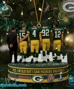Yes I'm Old But I Saw Packers Greatness Ornament zT79LIj