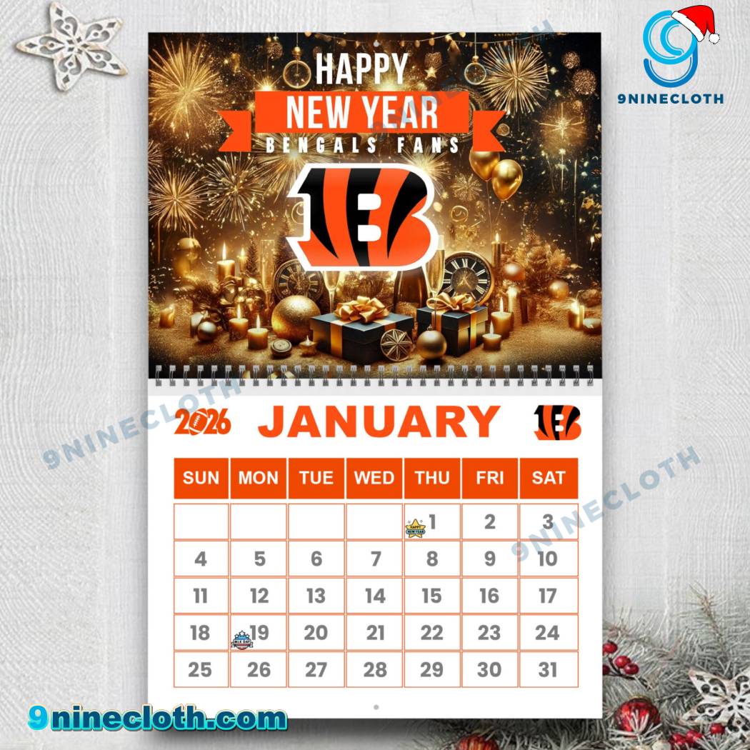 Cincinnati Bengals Wall Calendar 2026-1-z ENAxj1Q