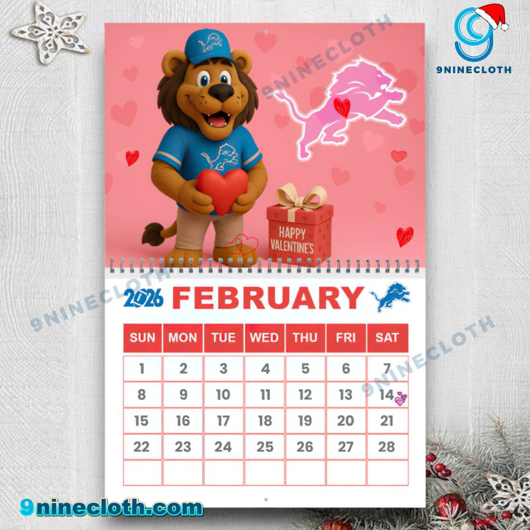 Detroit Lions Wall Calendar 2026-1-z rFREtpx