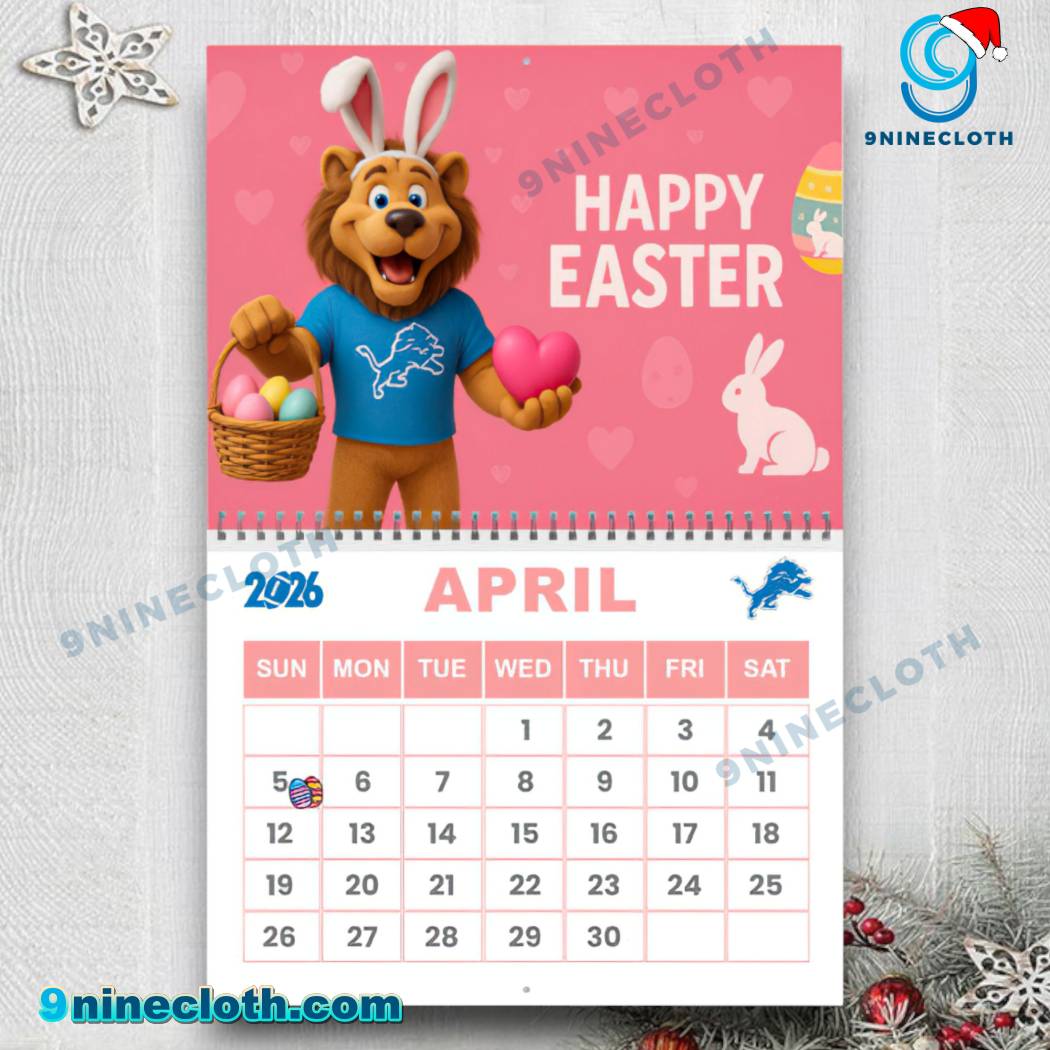 Detroit Lions Wall Calendar 2026-1-x wEnHDyV