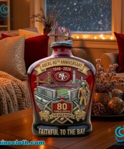 49ers 80th Anniversary The Gold Rush Whiskey Bottle KId7znE