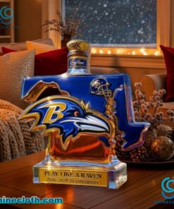 Baltimore Ravens City Map 29th Anniversary Whiskey Bottle H05haQr