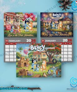Bluey 2026 Wall Calendar LlE0IvK