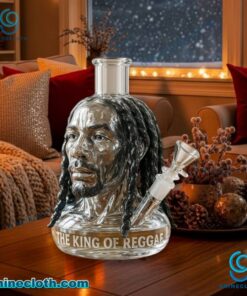 Bob Marley The King Of Reggae Custom Glass Bong QDnT32i