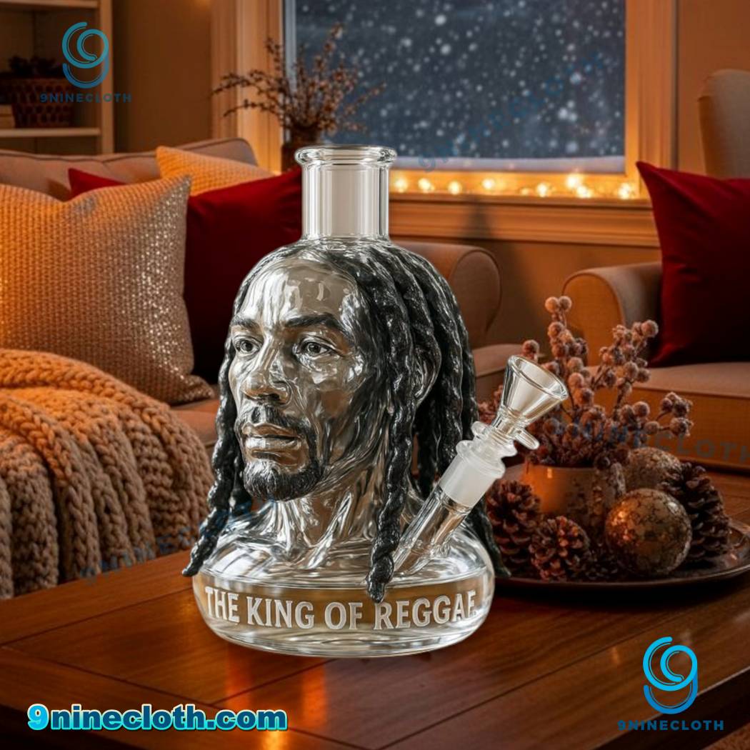 Bob Marley The King Of Reggae Custom Glass Bong QDnT32i