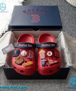 Boston Red Sox Crocs With Charms bV7GTn3