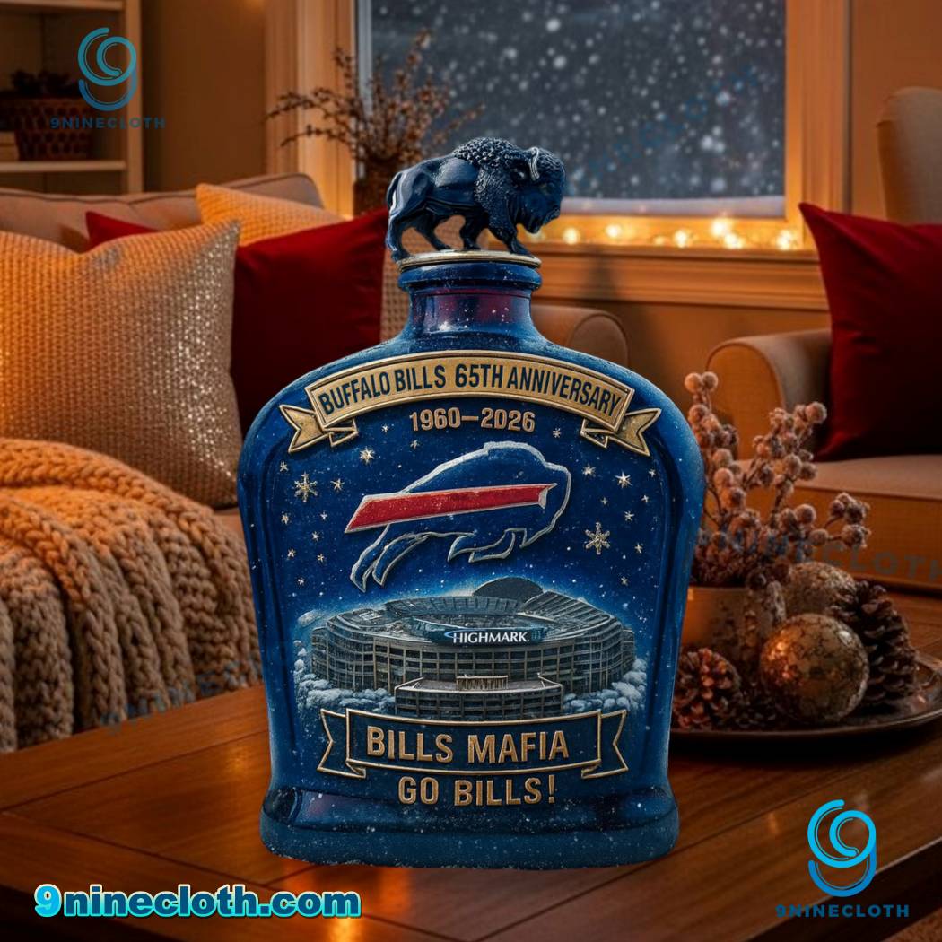 Buffalo Bills 65th Anniversary Highmark Stadium Whiskey Bottle lAMah87