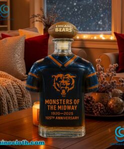 Chicago Bears Monsters Of The Midway 105th Anniversary Jersey Whiskey Bottle BOsev1n