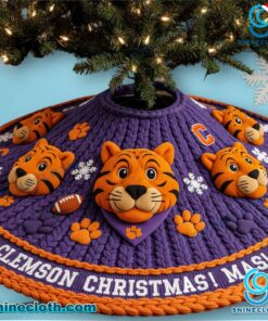 Clemson Tigers Christmas Tree Skirt kN4HM6V