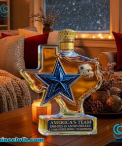 Dallas Cowboys City Map America's Team 65th Anniversary Whiskey Bottle 9oBrEuw