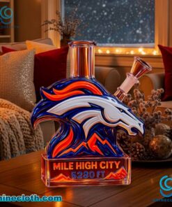 Denver Broncos Mile High City 5280 Ft Custom Glass Bong 7Ck1ch0