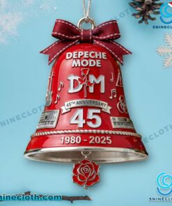 Depeche Mode 45th Anniversary 1980-2025 Christmas Bell Ornament s2vZmLf