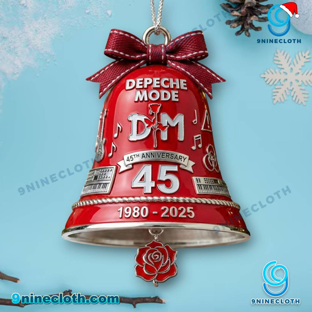 Depeche Mode 45th Anniversary 1980-2025 Christmas Bell Ornament s2vZmLf