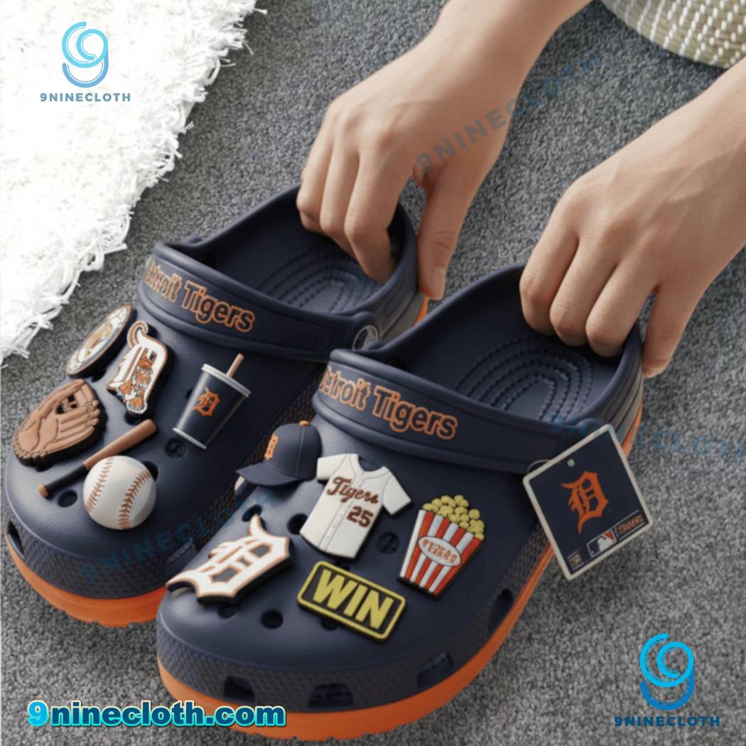 Detroit Tigers Crocs With Charms-b 6TjI4ZC