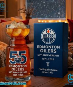 Edmonton Oilers 55th Anniversary Stanley Cup Champions Whiskey Glass eFf9asW
