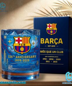 FC Barcelona 126th Anniversary 1899-2025 Whiskey Glass KNemRjE