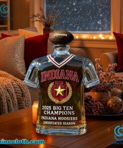 Indiana Hoosiers 2025 Big Ten Champions Jersey-shaped Whiskey Bottle crg5foN
