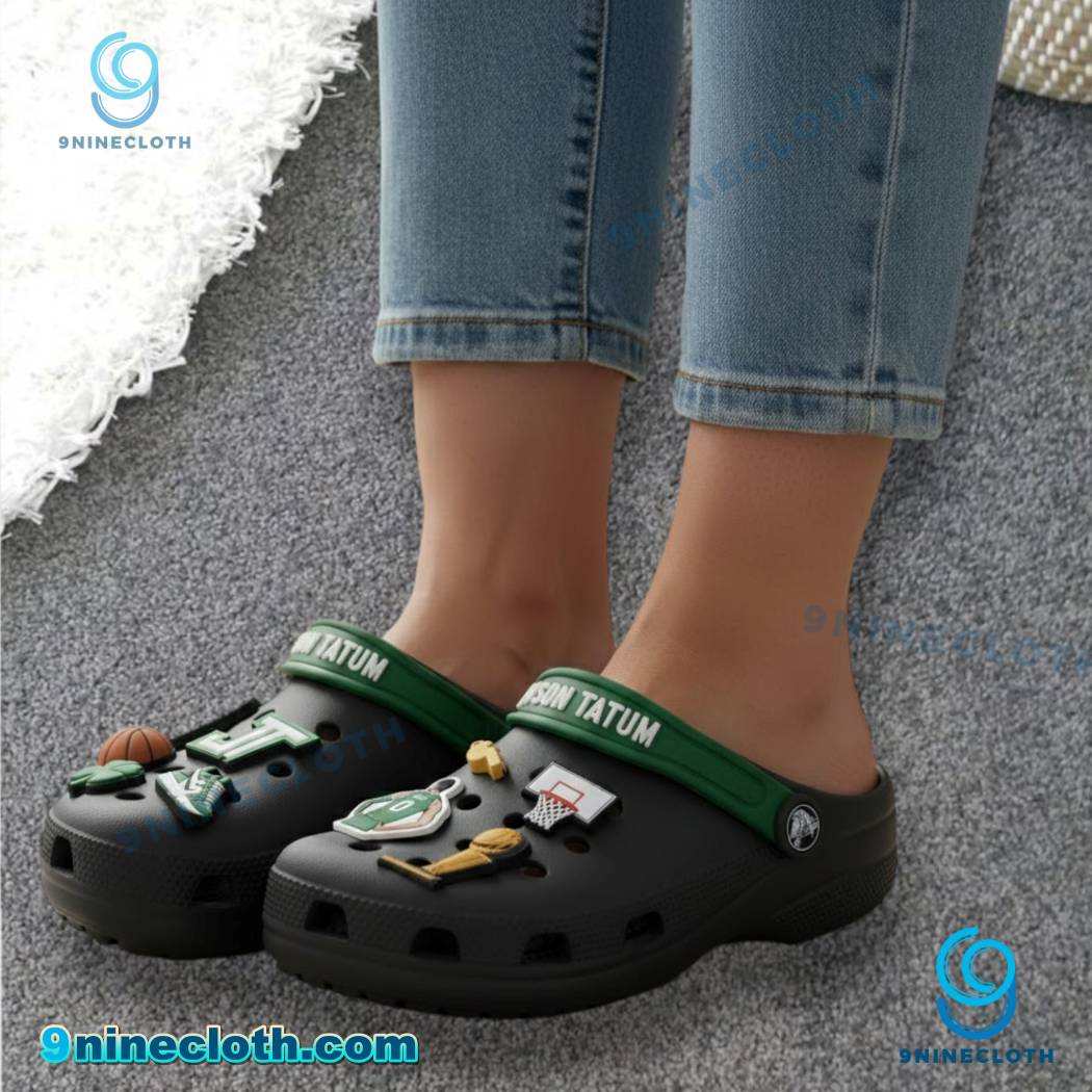 Jayson Tatum Boston Celtics Crocs With Charms-b 2ZK4jfY