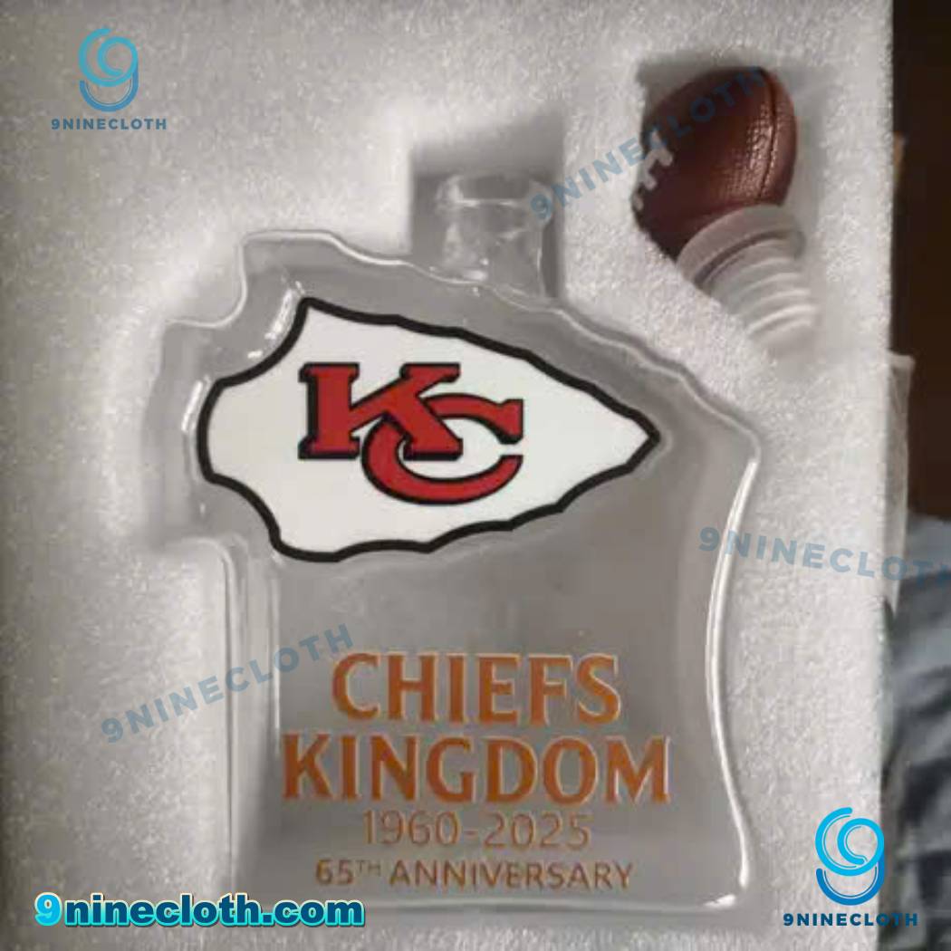 Kansas City Chiefs 65th Anniversary 1960-2025 Chiefs Kingdom Whiskey Bottle-a LCKIsak