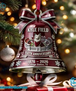 Kyle Field 150th Anniversary 1876-2026 Christmas Bell Ornament Yp6LS7d