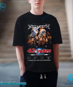 Megadeth I Don't Care 43 Years 1983-2026 Signatures T-shirt 0m4fGcQ