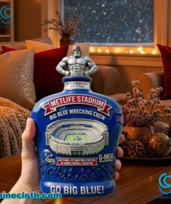 Metlife Stadium Big Blue Wrecking Crew Whiskey Bottle d1LRrZw