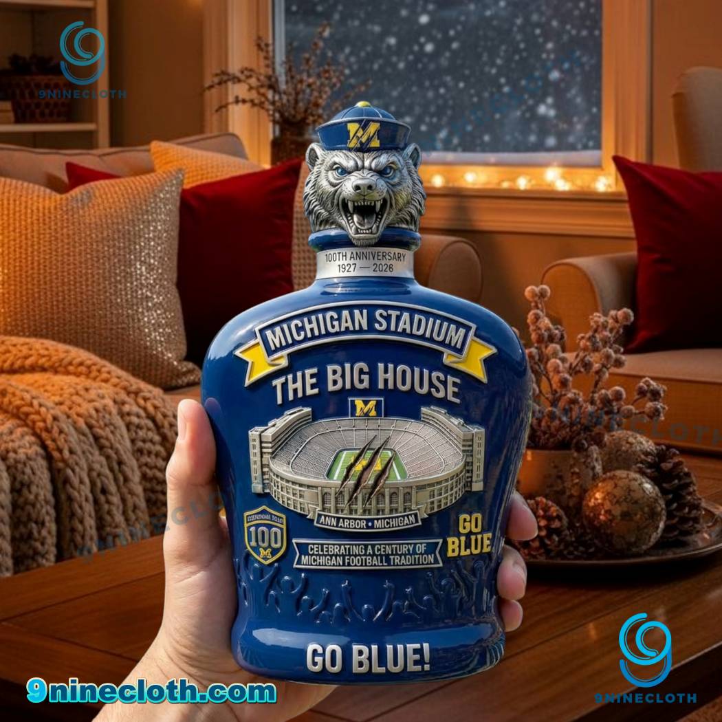 Michigan Stadium The Big House 100th Anniversary Whiskey Bottle-b oRquxgk