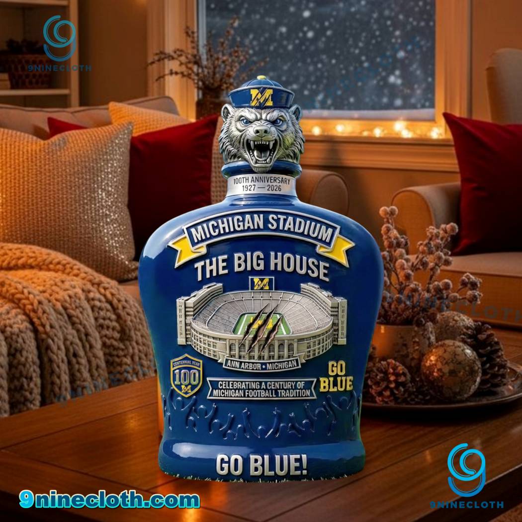 Michigan Stadium The Big House 100th Anniversary Whiskey Bottle dUZWoOa