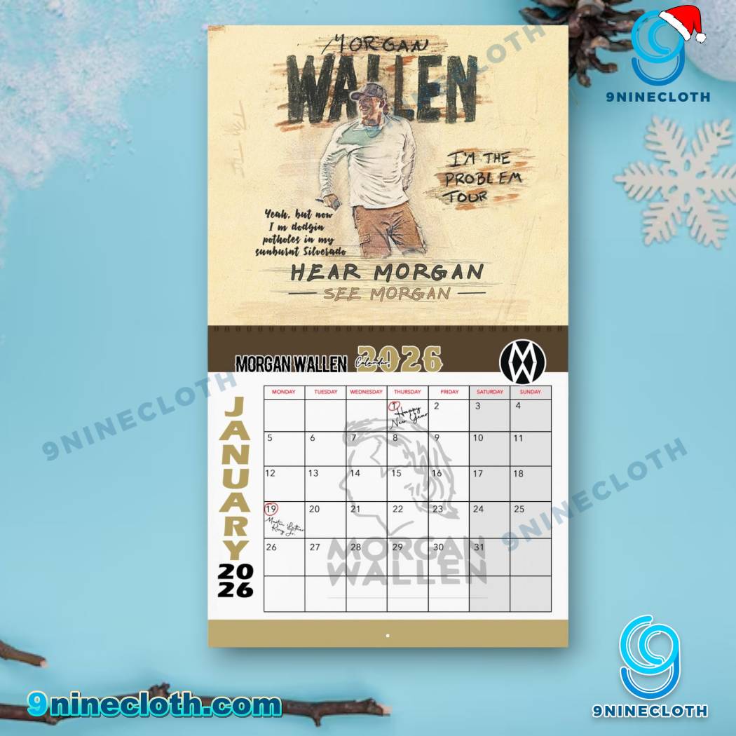 Morgan Wallen Still The Problem 2026 Wall Calendar-b btnrwIN