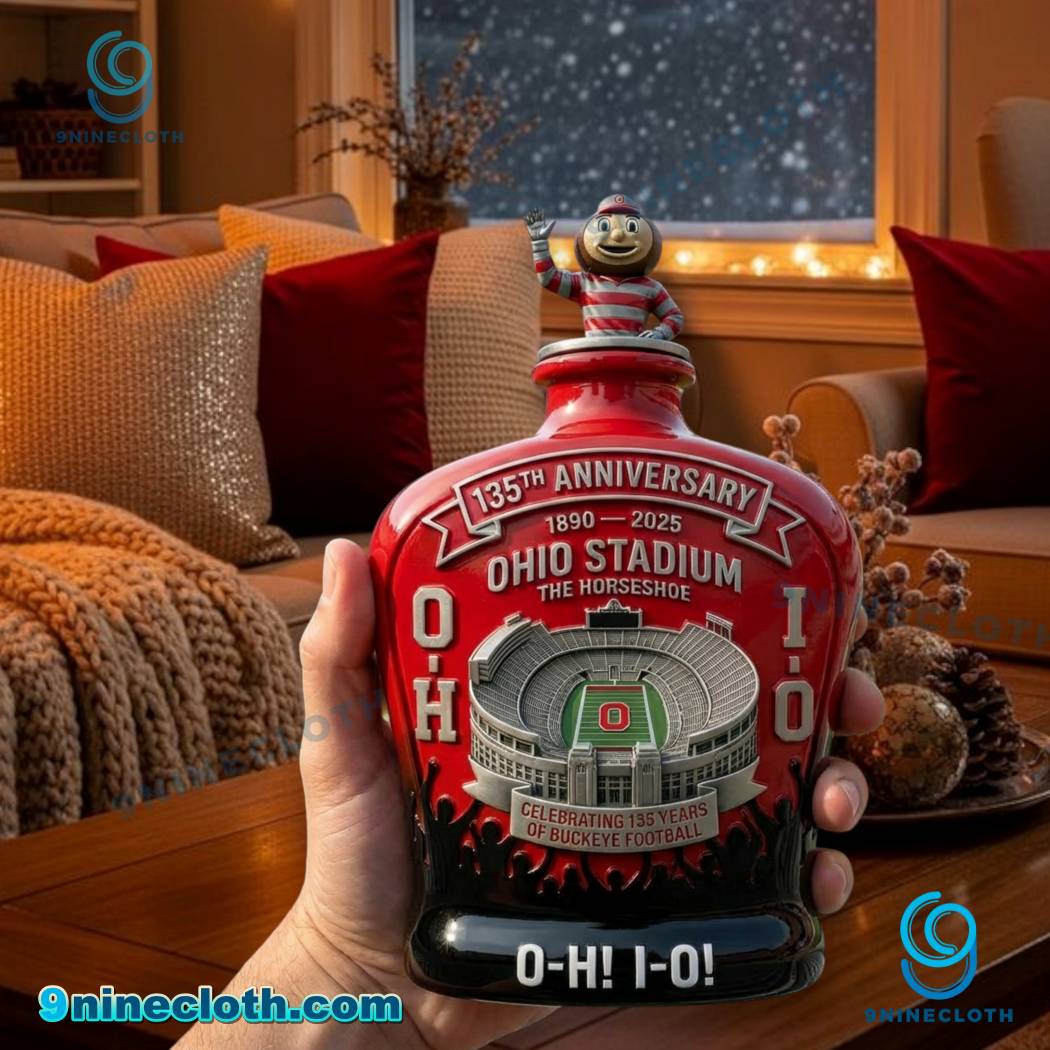 Ohio Stadium The Horseshoe 135th Anniversary Whiskey Bottle-b cyNaT1S