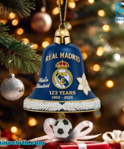 Real Madrid 123 Years 1902-2025 Christmas Bell Ornament OLhDUp5
