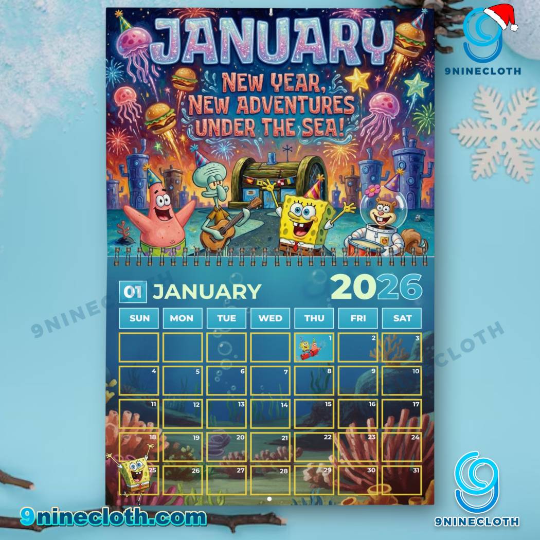 Spongebob Squarepants 2026 Wall Calendar-x rN5mVKp