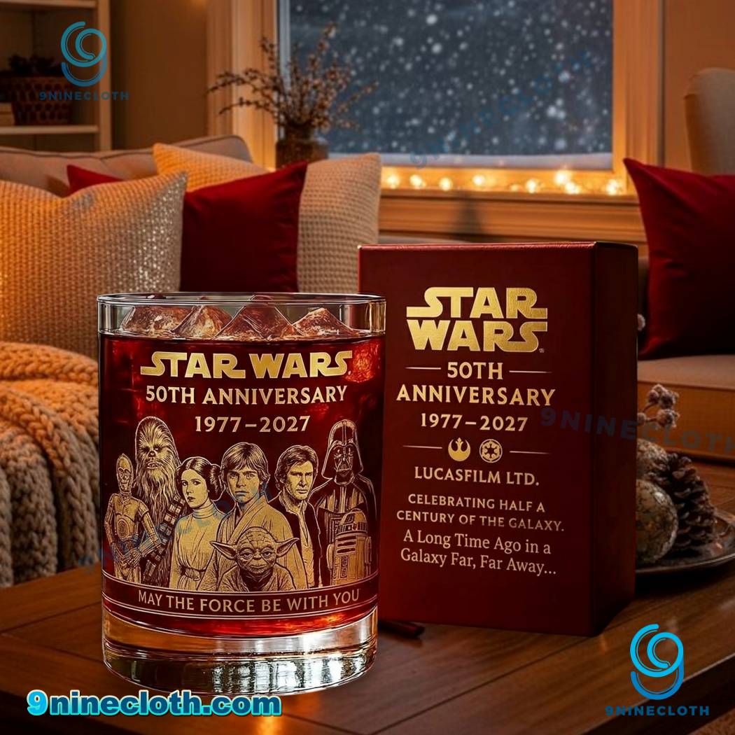 Star Wars 50th Anniversary 1977-2027 May The Force Be With You Whiskey Glass KB4Erxm