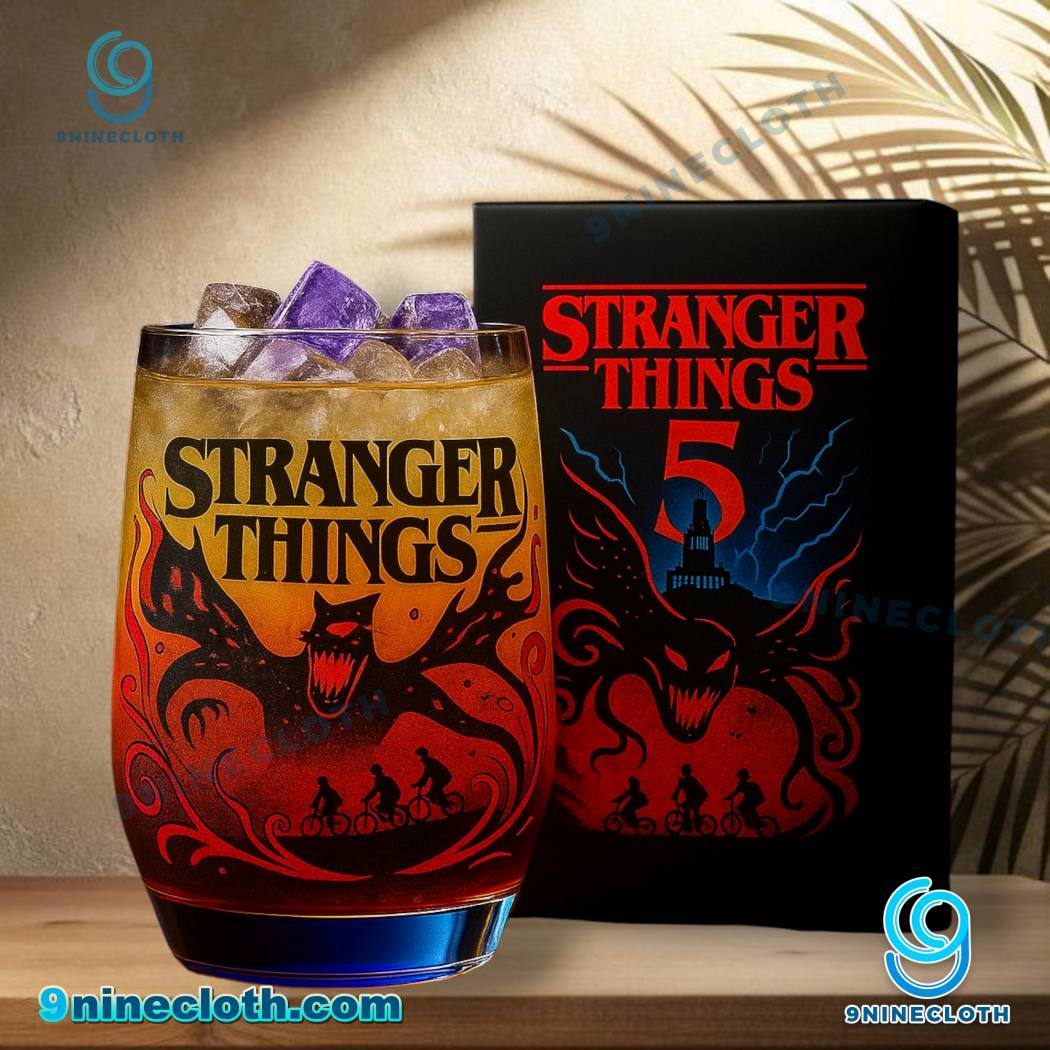 Stranger Things 5 Whiskey Glass EsGTDOa