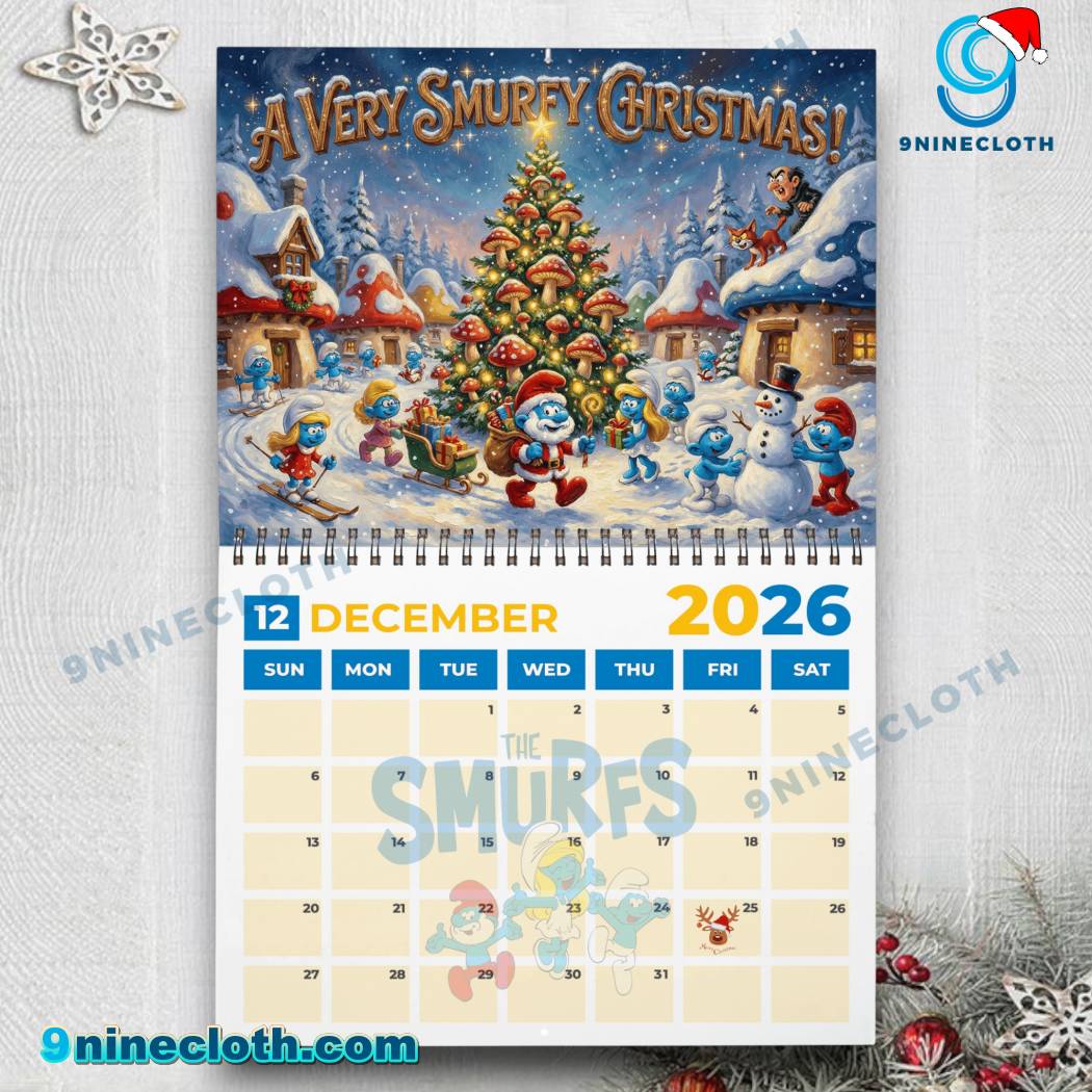 The Smurfs 2026 Wall Calendar-1-a 0gCpJ6i