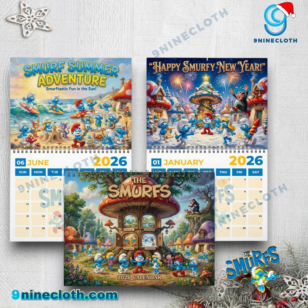The Smurfs 2026 Wall Calendar 6ym0Jit