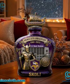 Vikings 65th Anniversary U.S. Bank Stadium Skol Whiskey Bottle 7qv0Tue