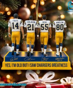 Yes I'm Old But I Saw Chargers Greatness Ornament E8zsQ4N